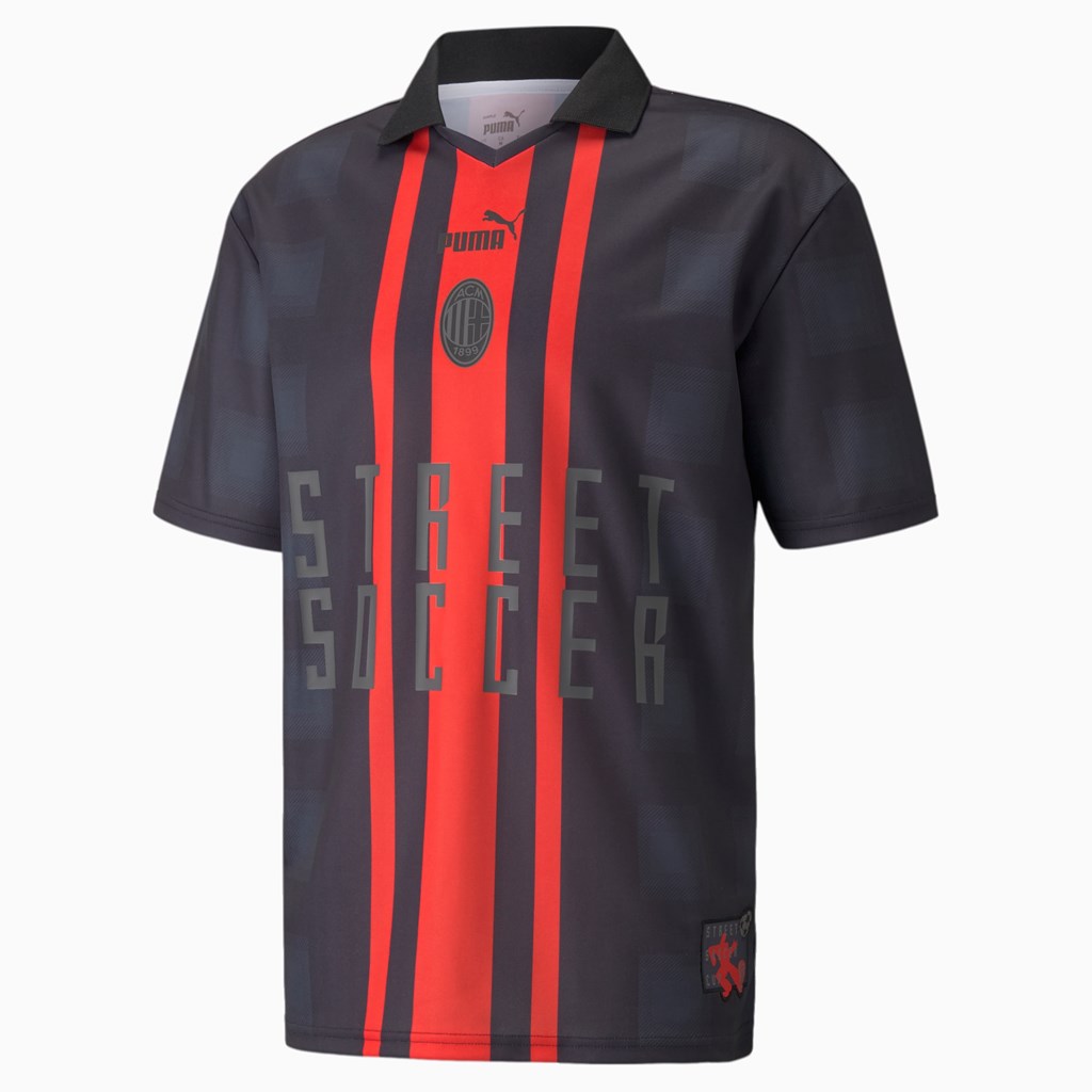 Puma ACM Sokak Soccer Jersey Siyah Kırmızı | GT1245698