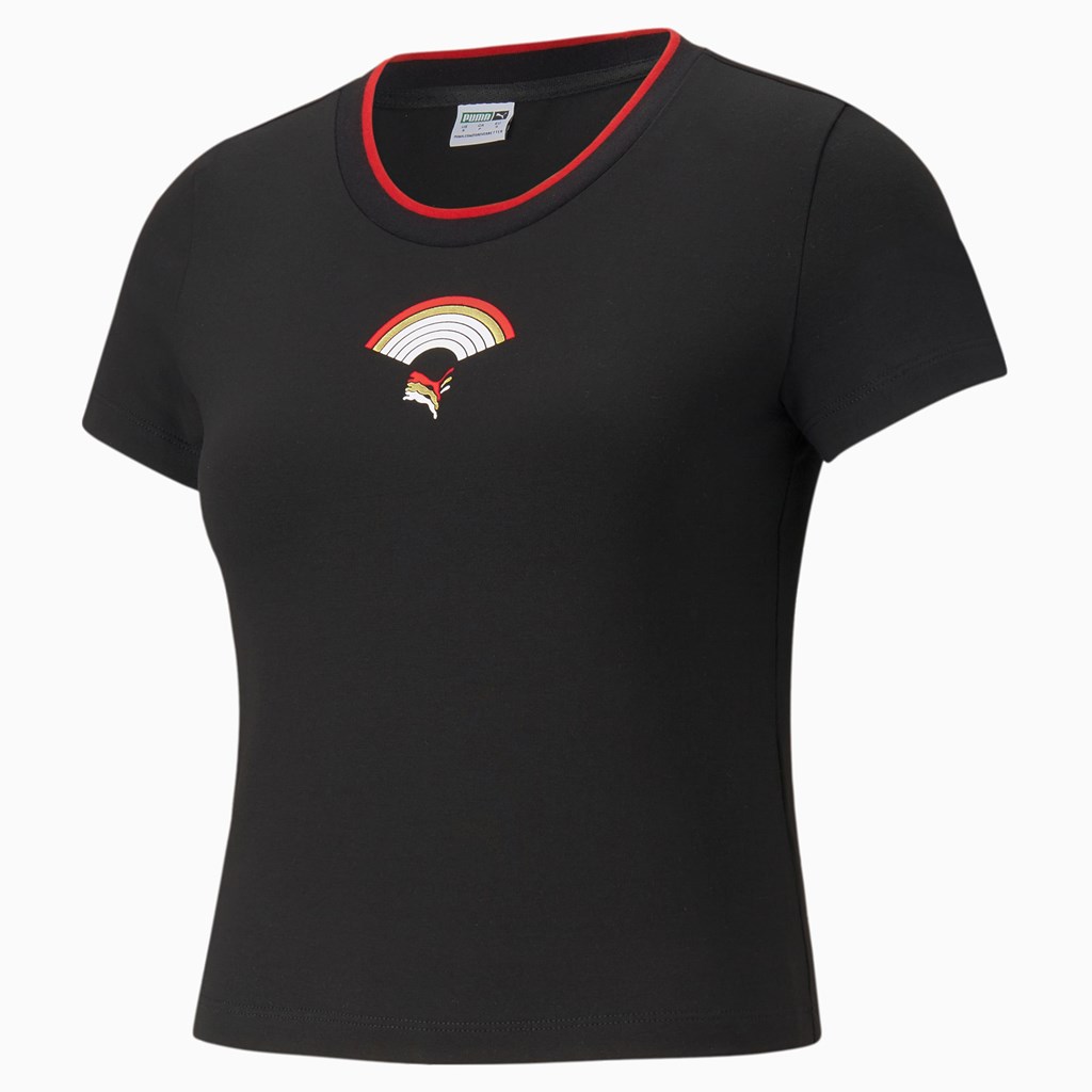 Puma AS Fitted Tee Siyah | LX6542179