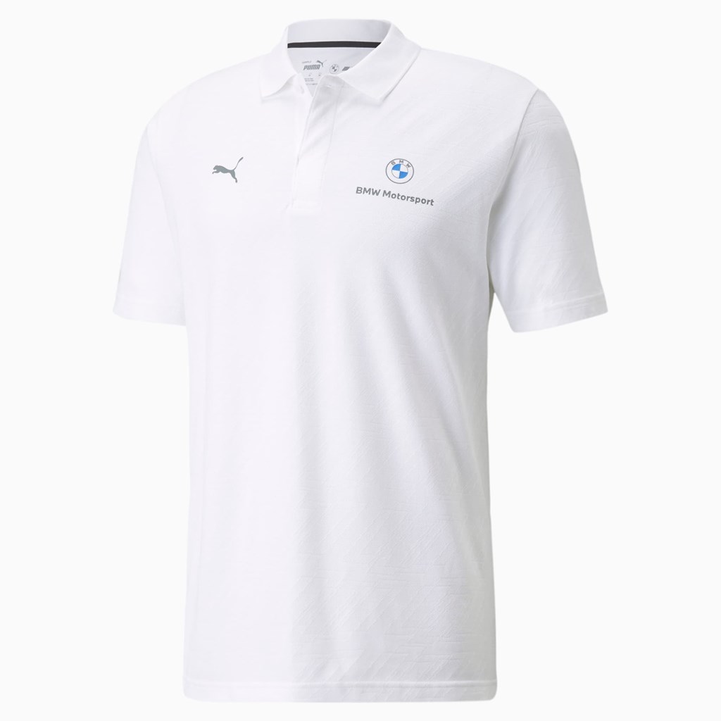 Puma BMW M Motorsport Jacquard Polo Shirt Beyaz | PI2791036