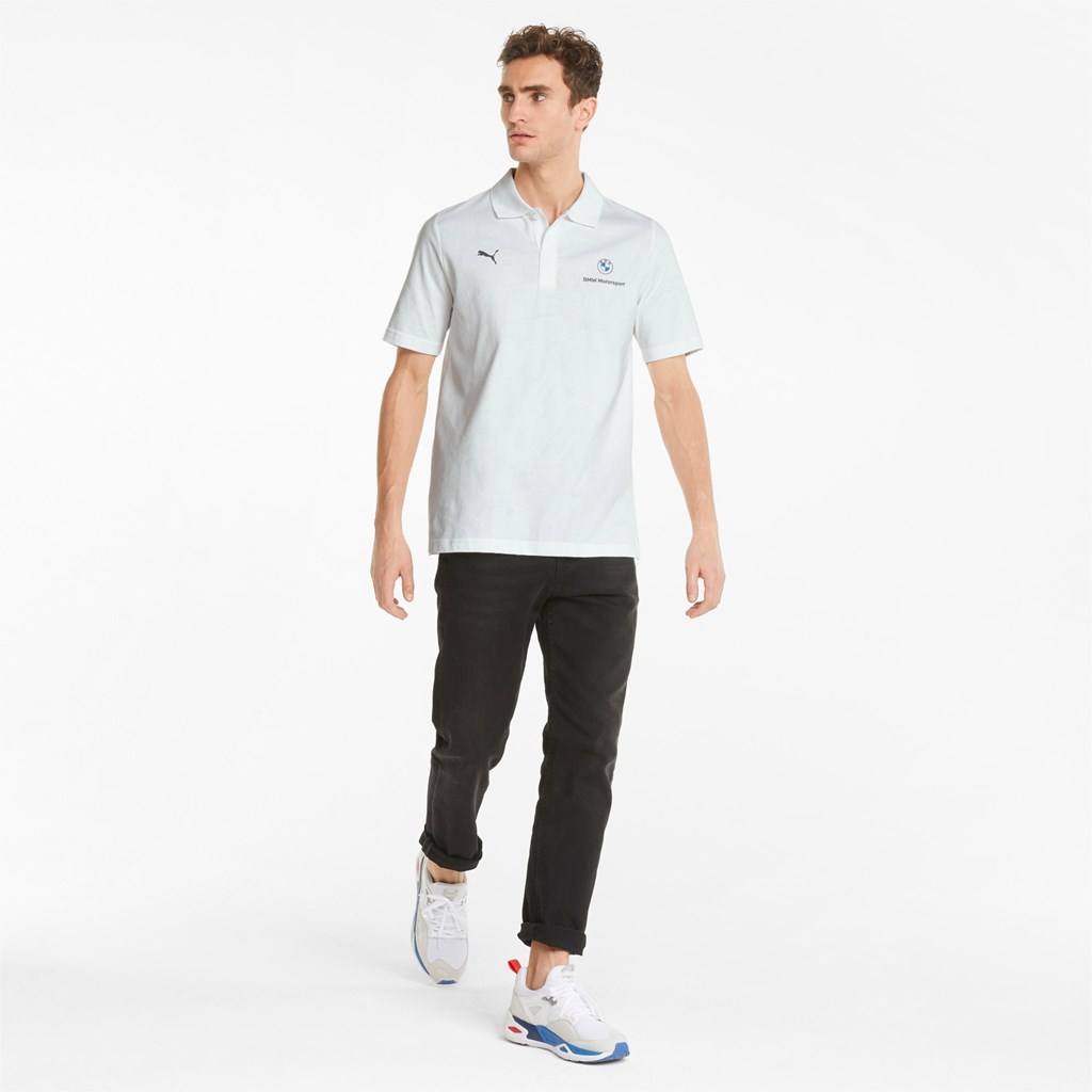 Puma BMW M Motorsport Jacquard Polo Shirt Beyaz | QA4378256