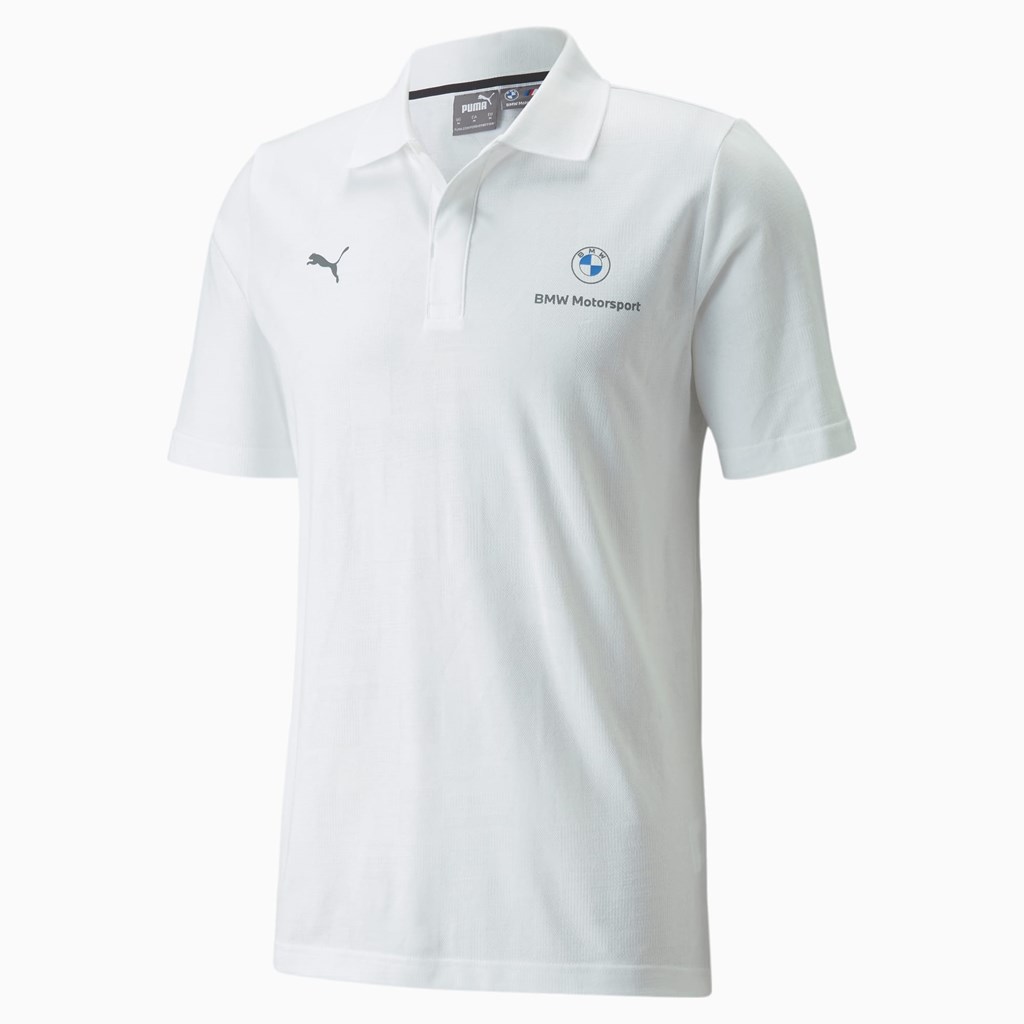 Puma BMW M Motorsport Jacquard Polo Shirt Beyaz | QA4378256