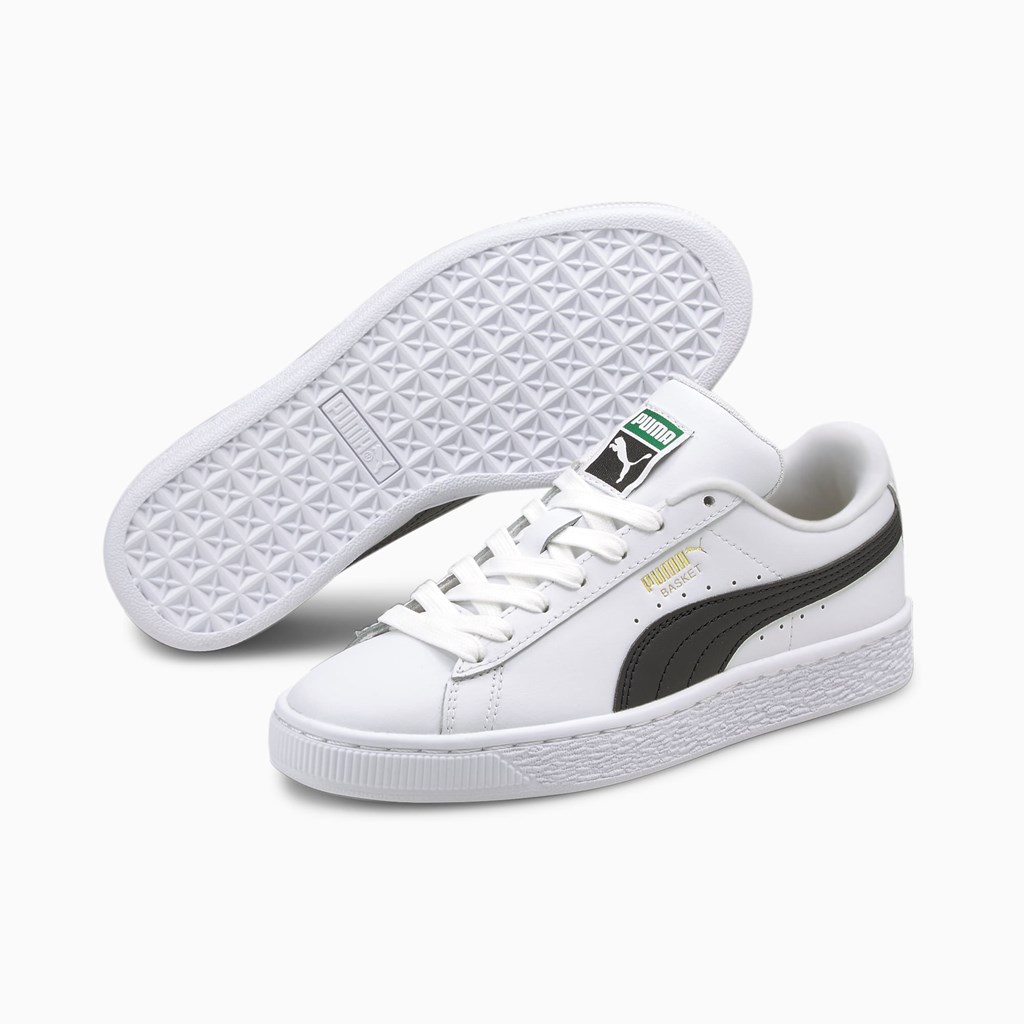 Puma Basket Classic XXI JR Spor Ayakkabı Beyaz Siyah | GP1286953