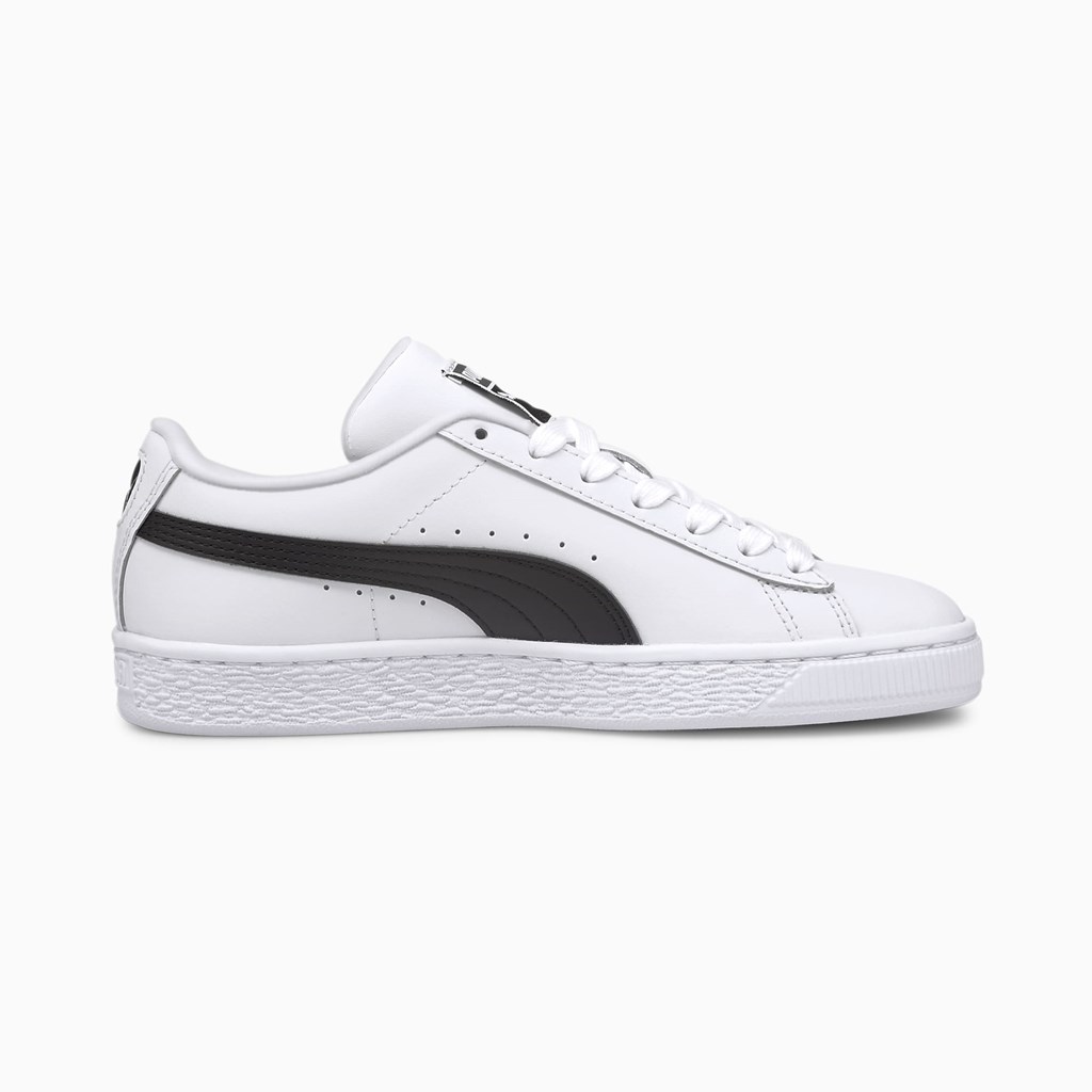 Puma Basket Classic XXI JR Spor Ayakkabı Beyaz Siyah | GP1286953