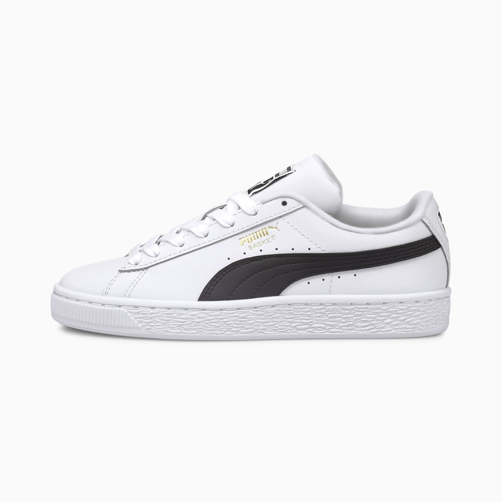 Puma Basket Classic XXI JR Spor Ayakkabı Beyaz Siyah | GP1286953