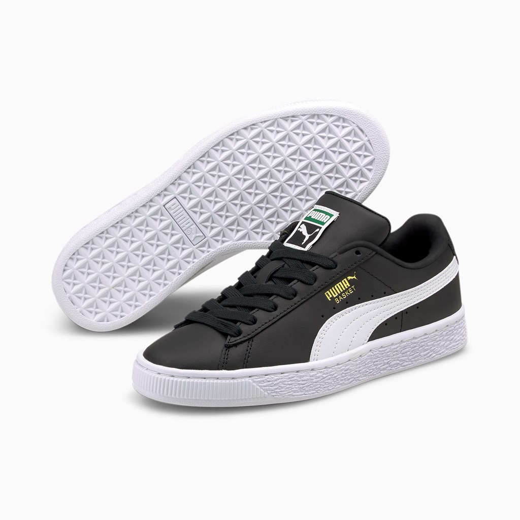 Puma Basket Classic XXI JR Spor Ayakkabı Siyah Beyaz | HR3952146