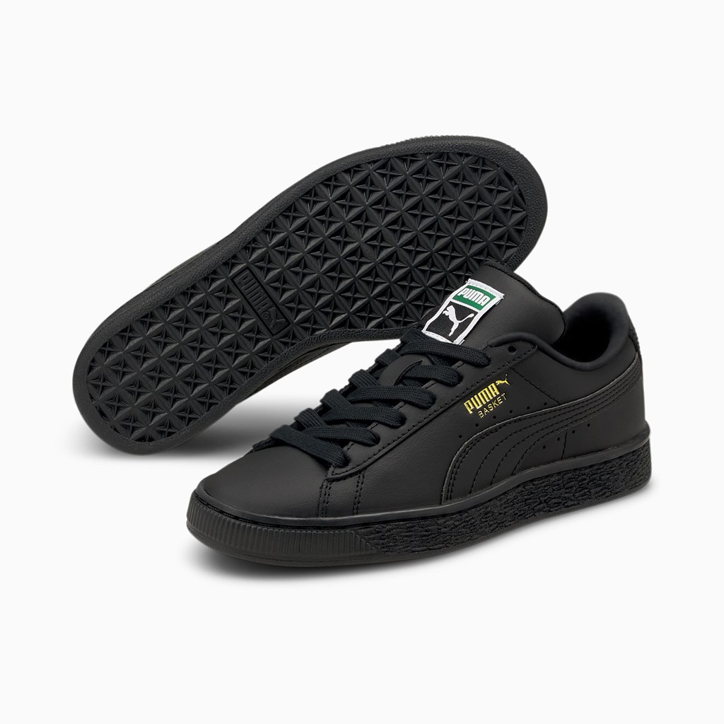 Puma Basket Classic XXI JR Spor Ayakkabı Siyah Siyah | VO3705249