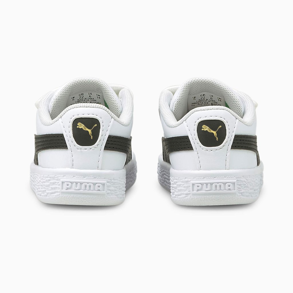 Puma Basket Classic XXI Toddler Spor Ayakkabı Beyaz Siyah | FJ0372956