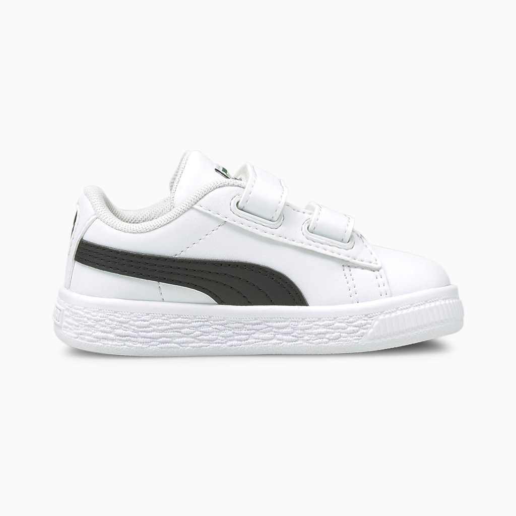 Puma Basket Classic XXI Toddler Spor Ayakkabı Beyaz Siyah | FJ0372956