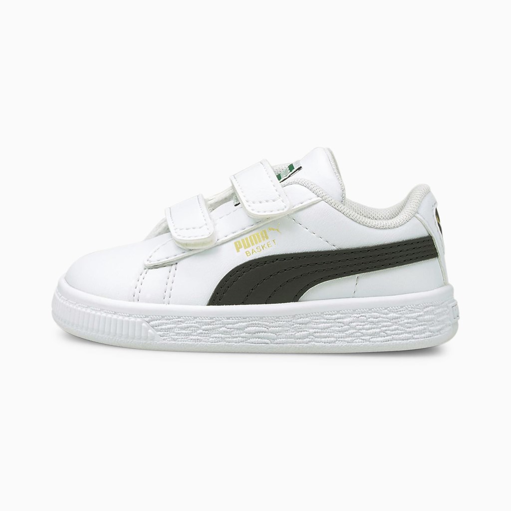 Puma Basket Classic XXI Toddler Spor Ayakkabı Beyaz Siyah | FJ0372956