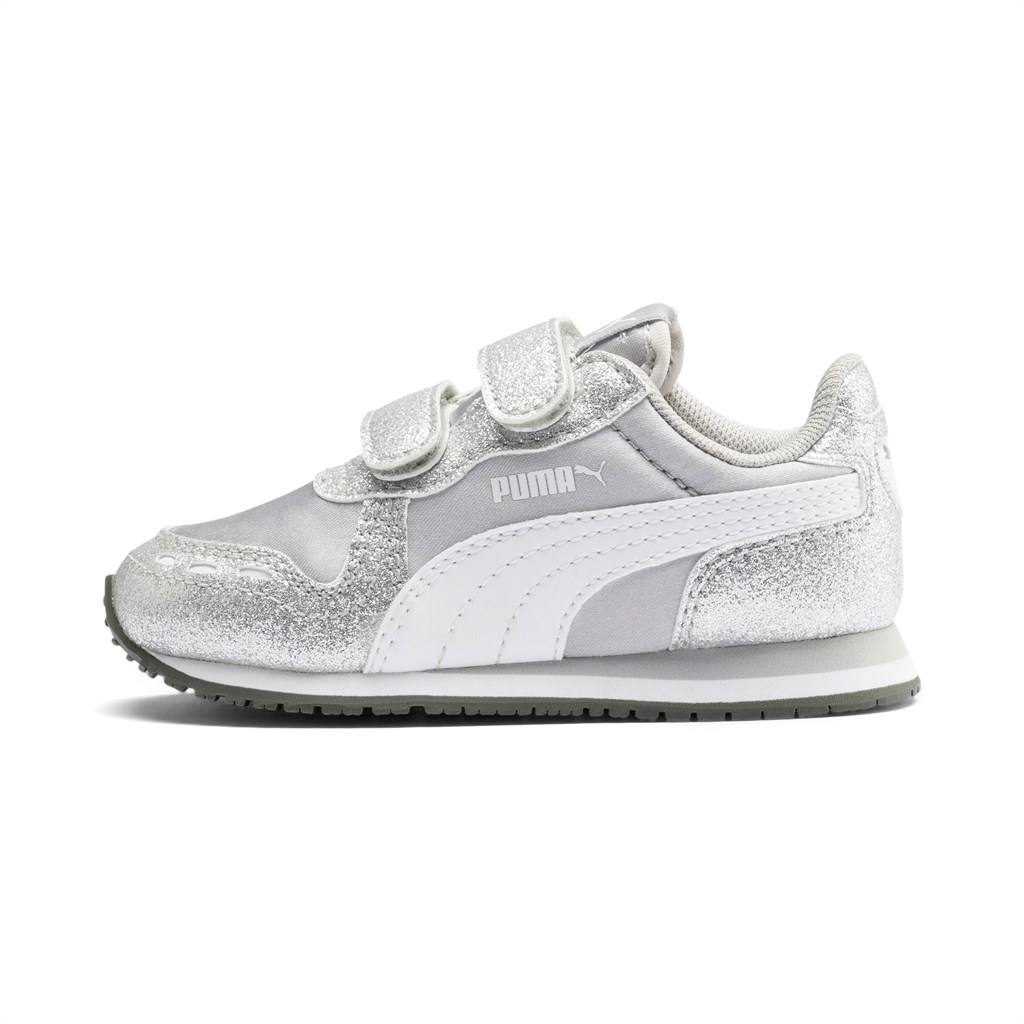 Puma Cabana Racer Glitz Ac Inf Spor Ayakkabı Gümüş Beyaz | QX2154706