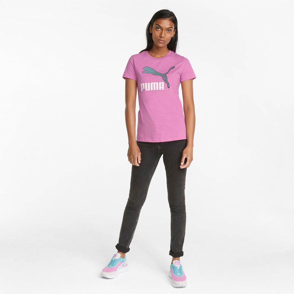 Puma Classics Logo Interest Tee Opera Mauve / SWXP | DV5078692