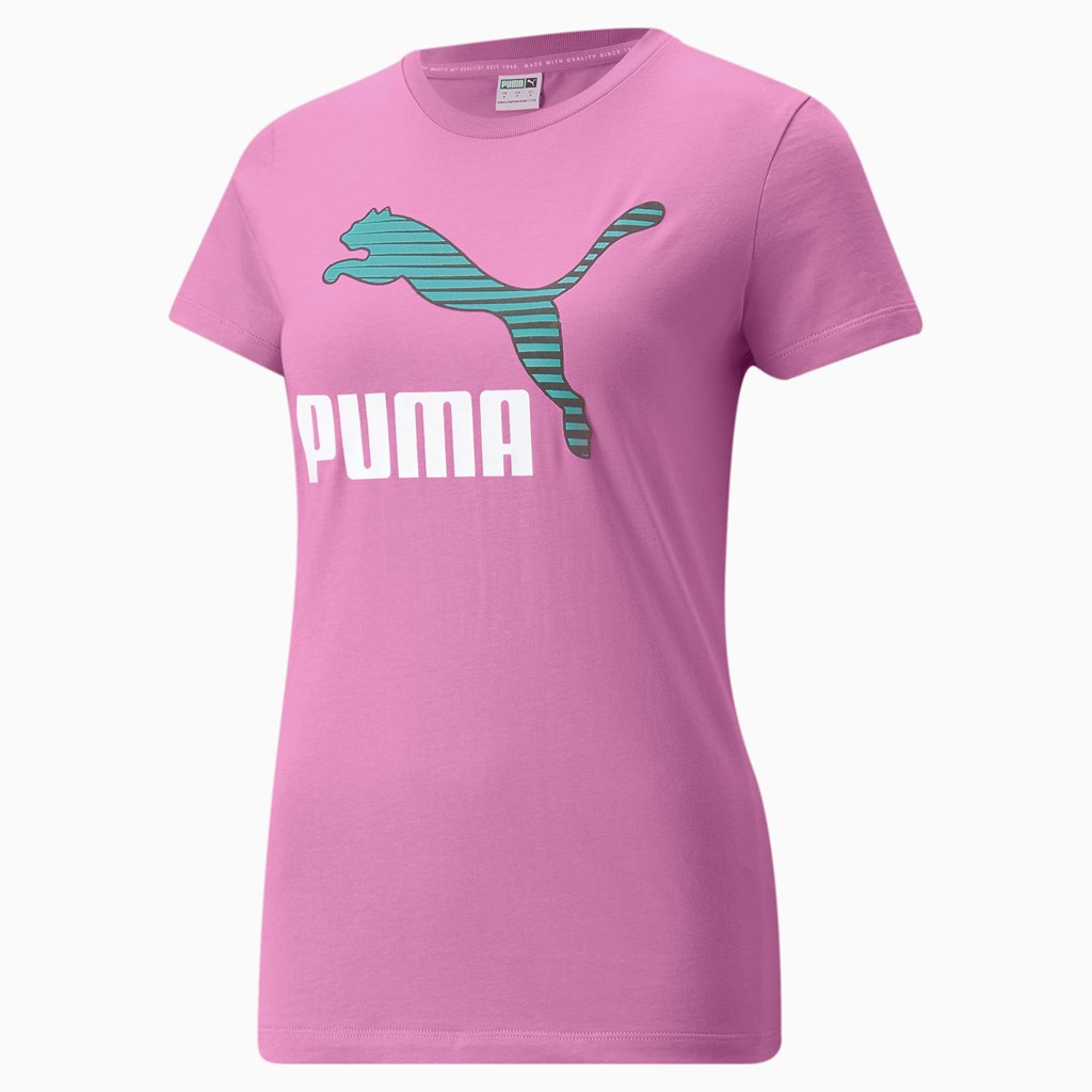 Puma Classics Logo Interest Tee Opera Mauve / SWXP | DV5078692