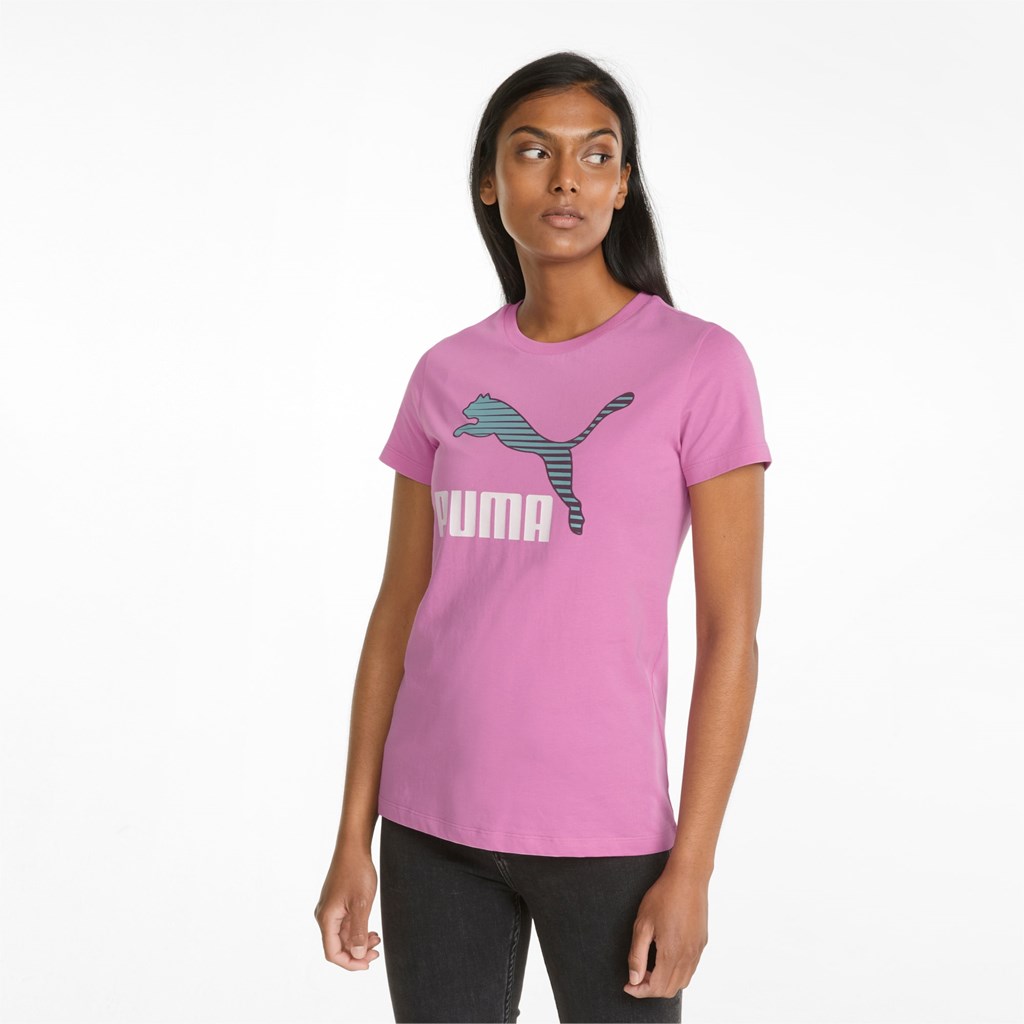 Puma Classics Logo Interest Tee Opera Mauve / SWXP | DV5078692