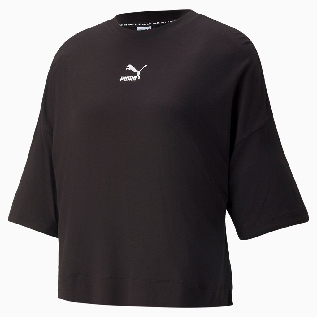 Puma Classics Splitside Tee Siyah | QO5123946