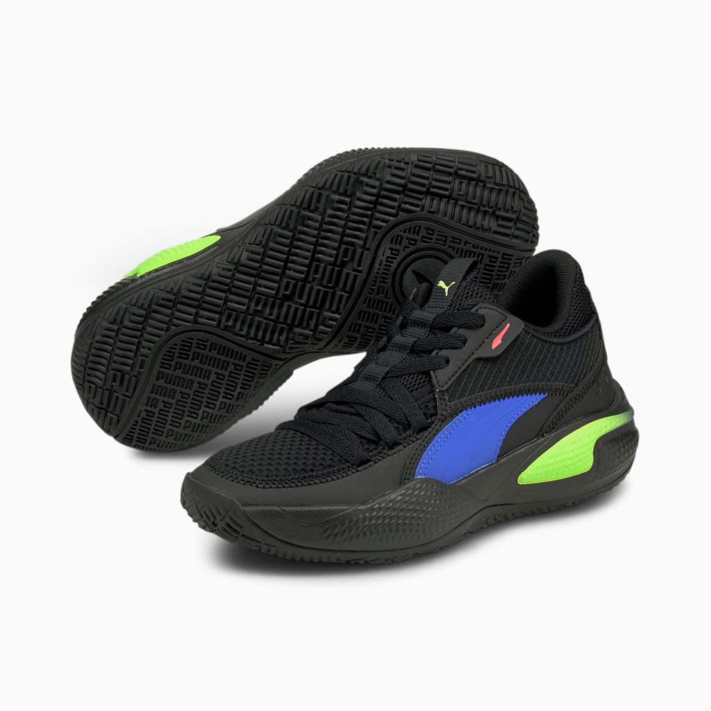 Puma Court Rider 2.0 Pop JR Basketbol Ayakkabısı Siyah | NZ5043921