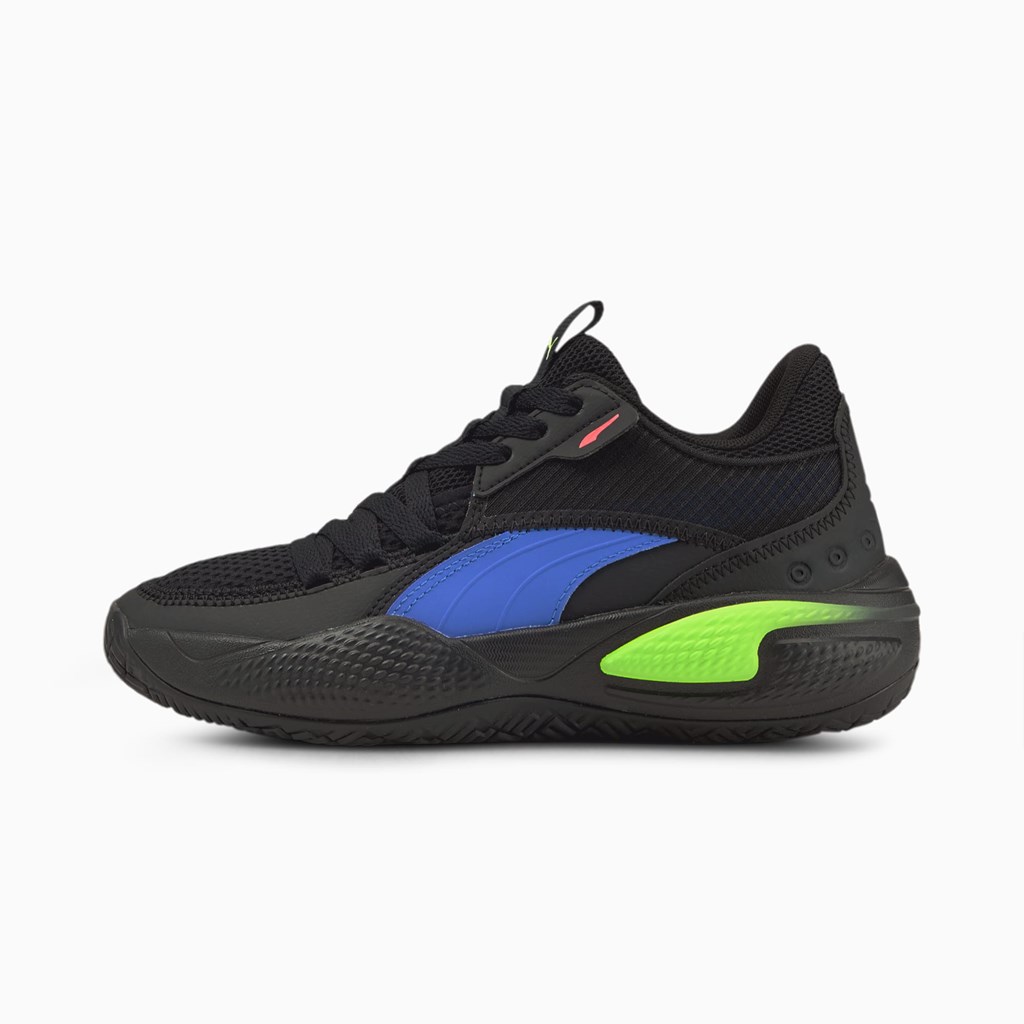 Puma Court Rider 2.0 Pop JR Basketbol Ayakkabısı Siyah | NZ5043921