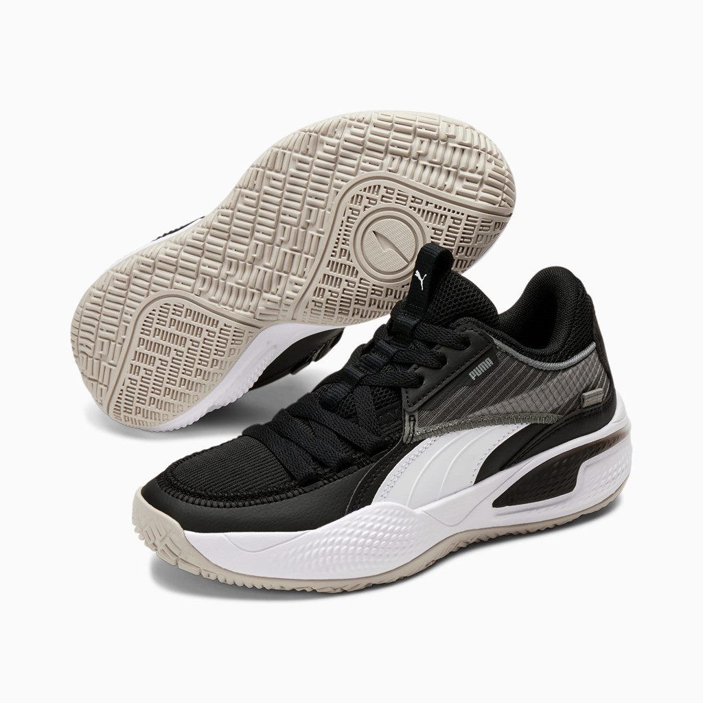 Puma Court Rider JR Basketbol Ayakkabısı Siyah Beyaz | CH6039142