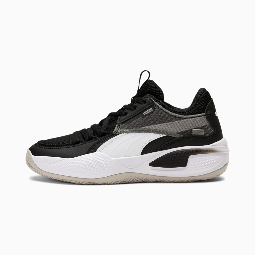 Puma Court Rider JR Basketbol Ayakkabısı Siyah Beyaz | CH6039142