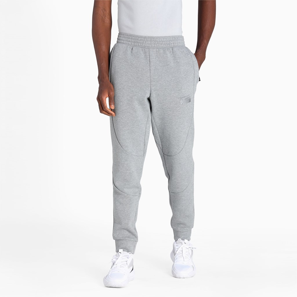 Puma Dime Basketball Pantolon Medium Gray Heather / Medium Gray Heather | YE8723690