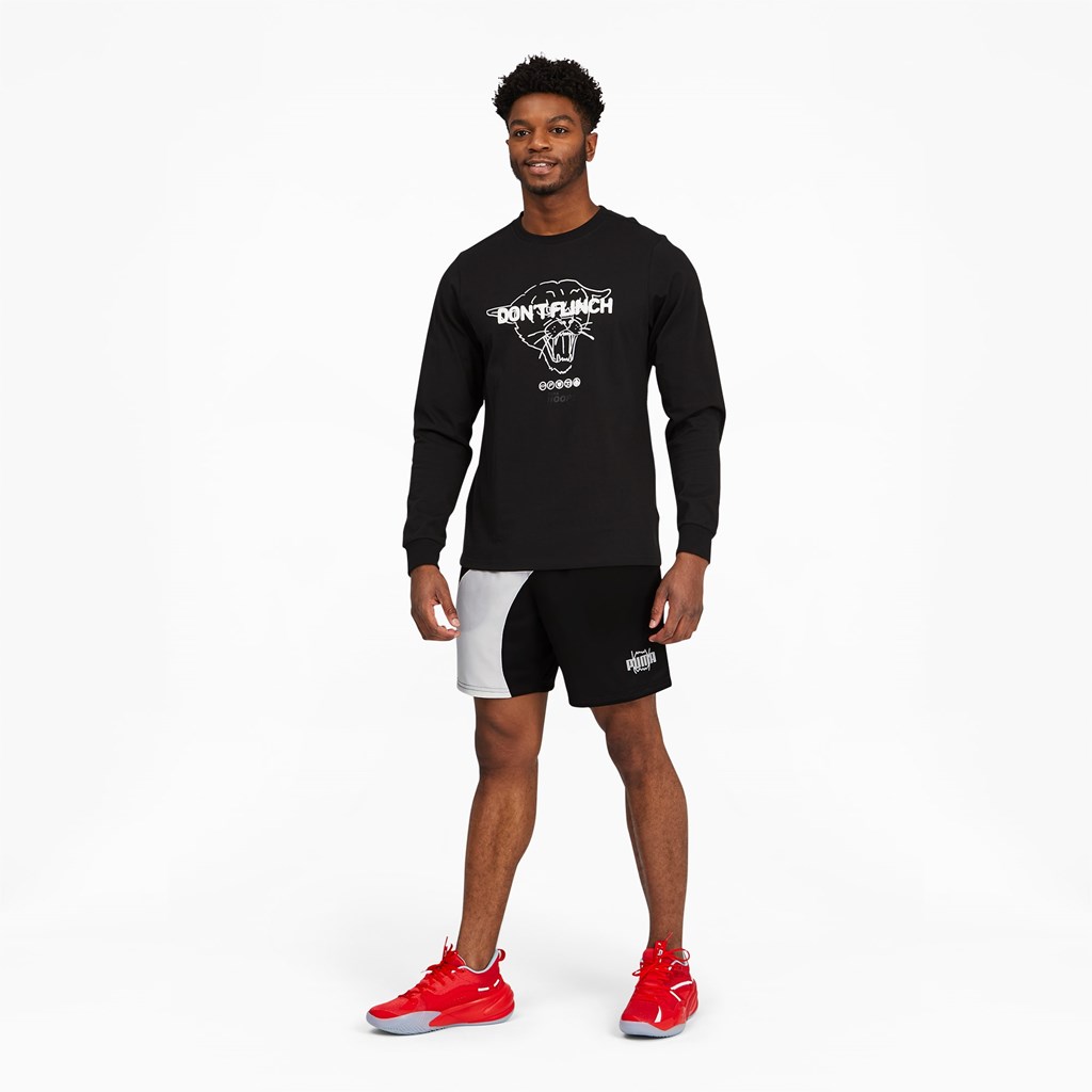 Puma Flare Basketball Şort Siyah | XL2386175