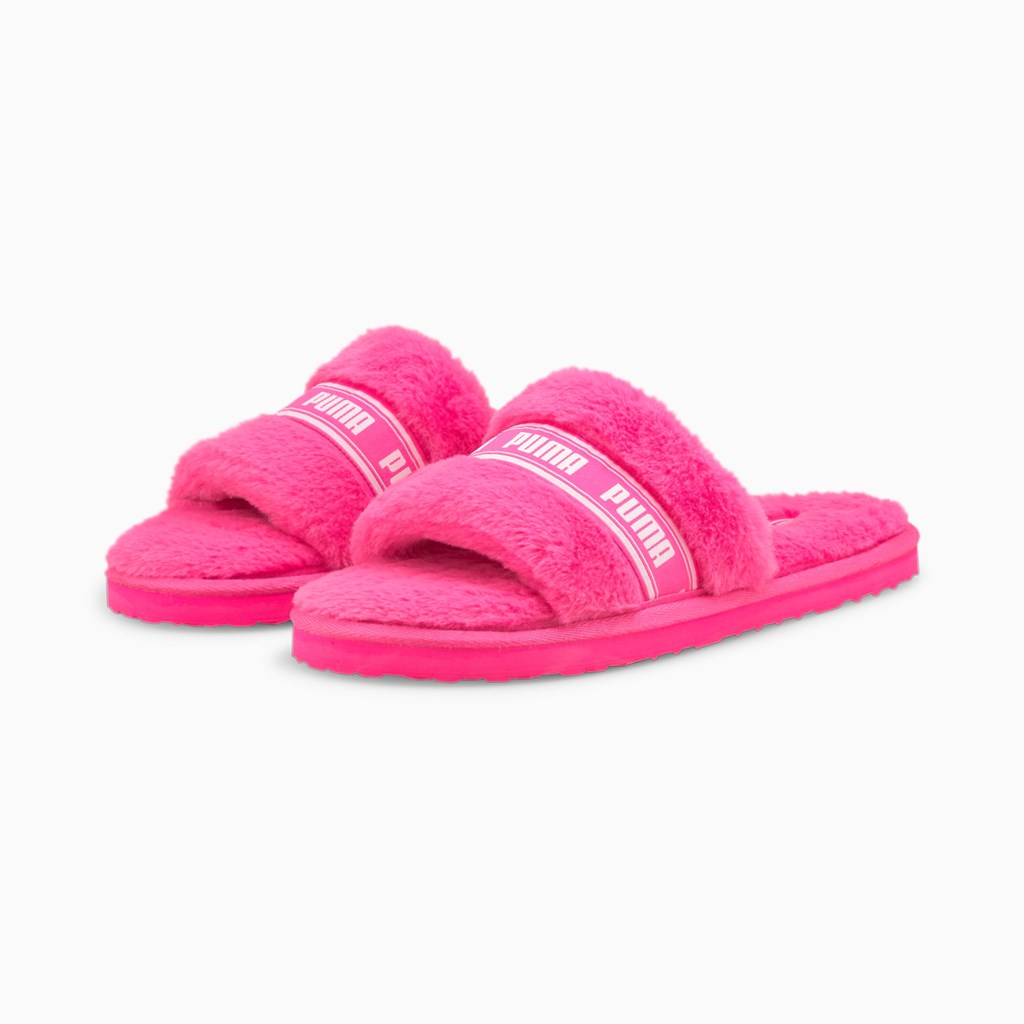 Puma Fluff Terlik Jr Spor Ayakkabı Pembe Beyaz | CD0718536