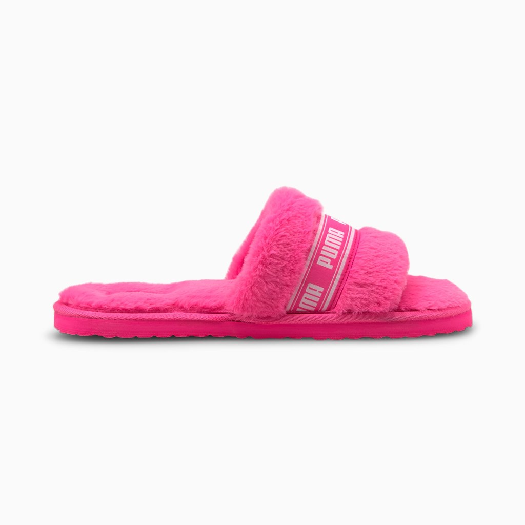 Puma Fluff Terlik Jr Spor Ayakkabı Pembe Beyaz | CD0718536