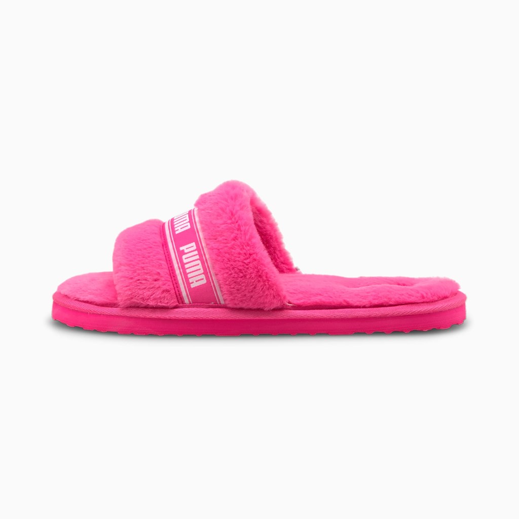 Puma Fluff Terlik Jr Spor Ayakkabı Pembe Beyaz | CD0718536