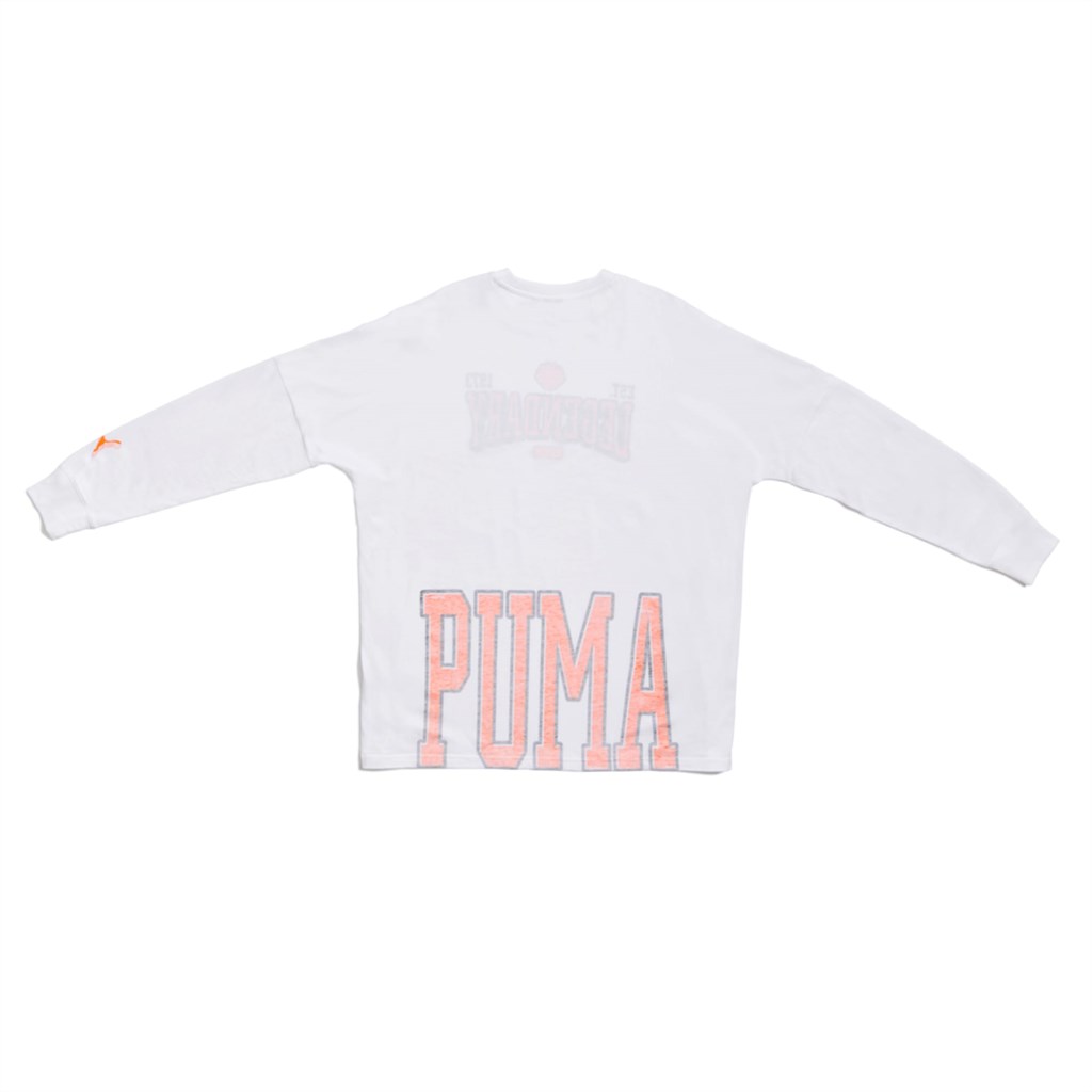 Puma High Court Justice Long Sleeve Basketball Tee Beyaz | WH7146392