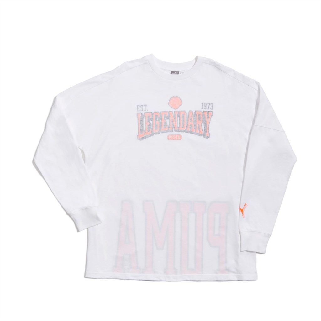 Puma High Court Justice Long Sleeve Basketball Tee Beyaz | WH7146392