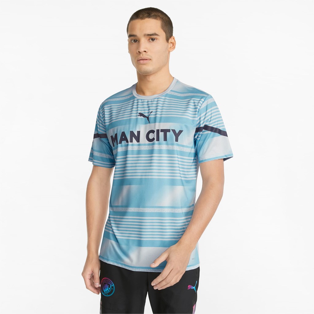 Puma Man City Prematch Soccer Jersey Heather / Peacoat | UA4136980