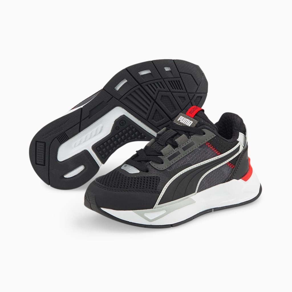 Puma Mirage Spor Tech Little Spor Ayakkabı Siyah Koyu Kırmızı | LC6243508