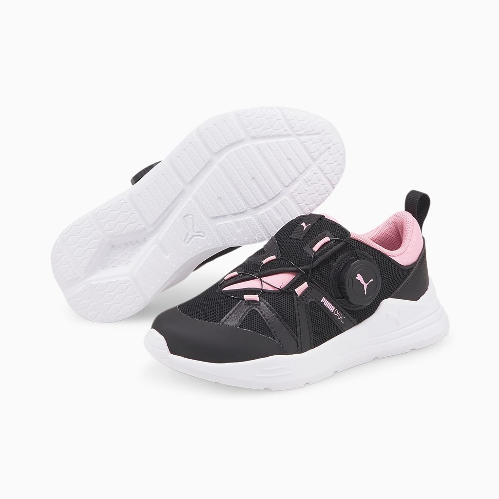 Puma PUMA Wired Run Disc Little Spor Ayakkabı Siyah Pembe | RJ7941836