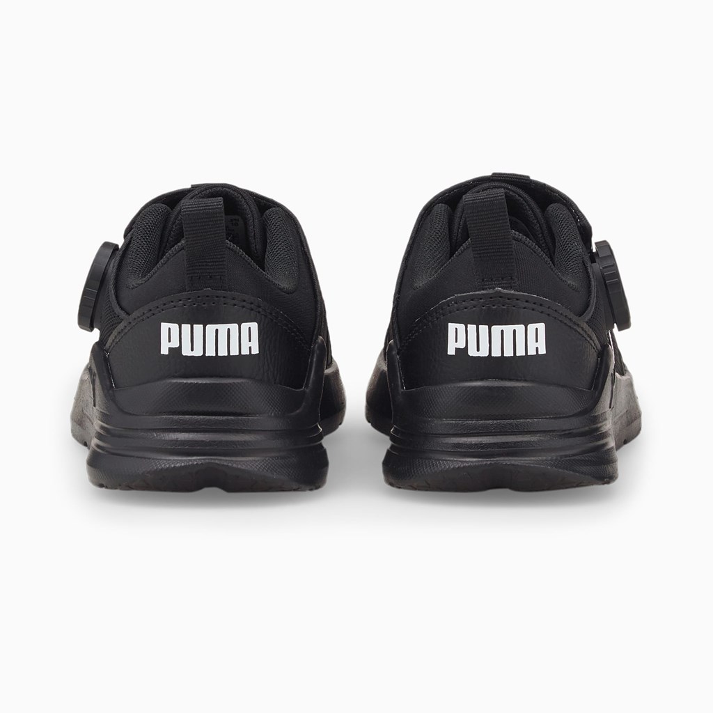 Puma PUMA Wired Run Disc Little Spor Ayakkabı Siyah Beyaz | XQ7348902