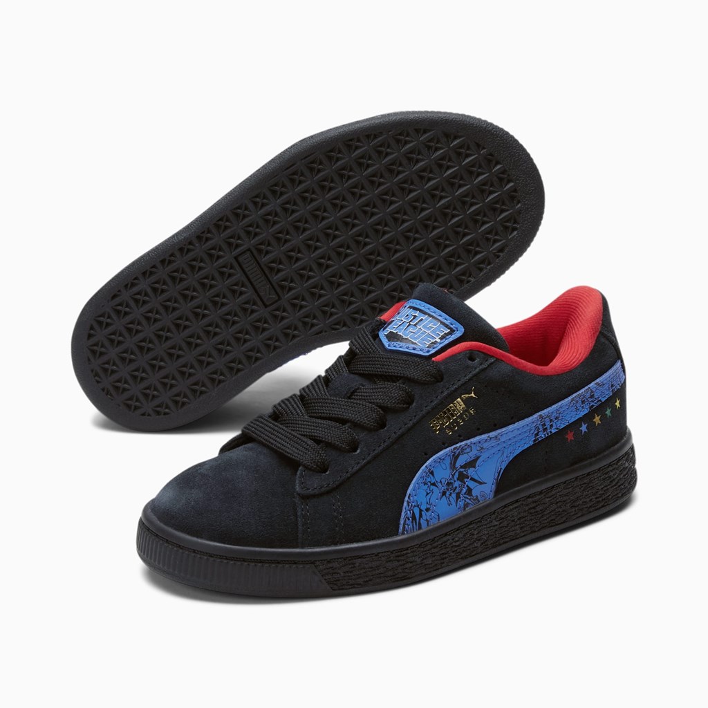 Puma PUMA x DC Justice League Suede Little Spor Ayakkabı Siyah | FC8761295