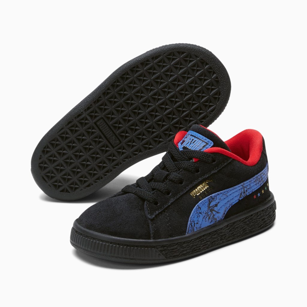 Puma PUMA x DC Justice League Suede Toddler Spor Ayakkabı Siyah | JM1645903