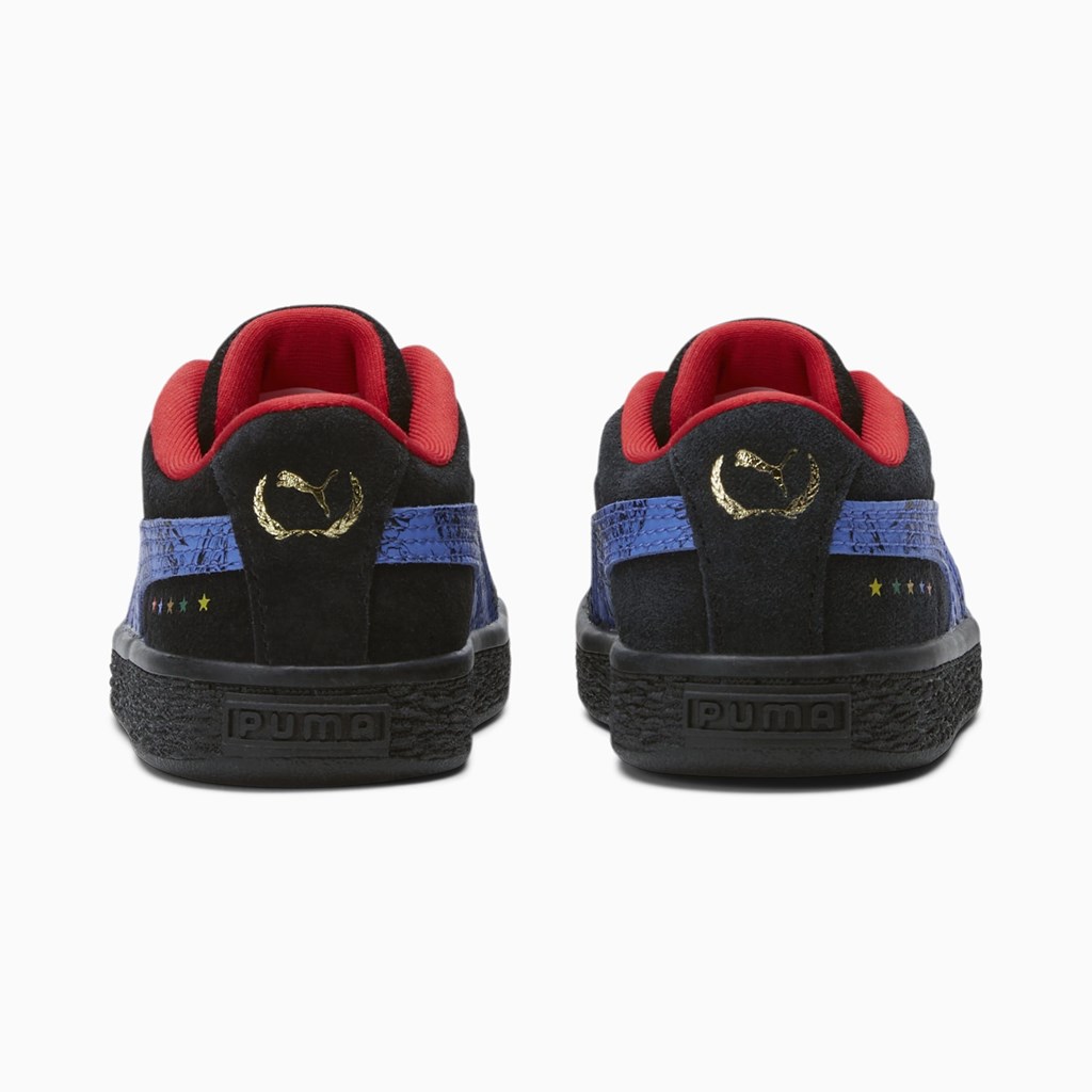 Puma PUMA x DC Justice League Suede Toddler Spor Ayakkabı Siyah | JM1645903