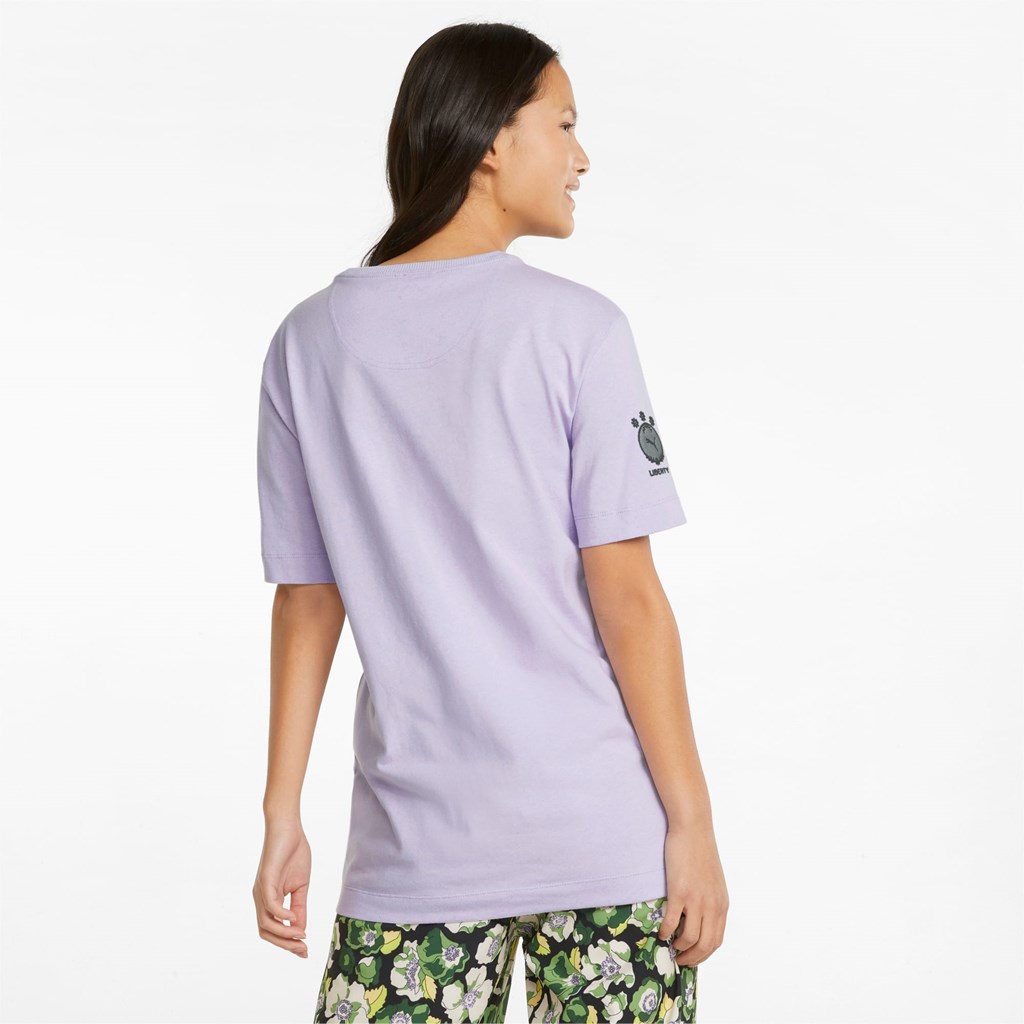 Puma PUMA x LIBERTY Badge Tee Pastel Lilac | EI7564029