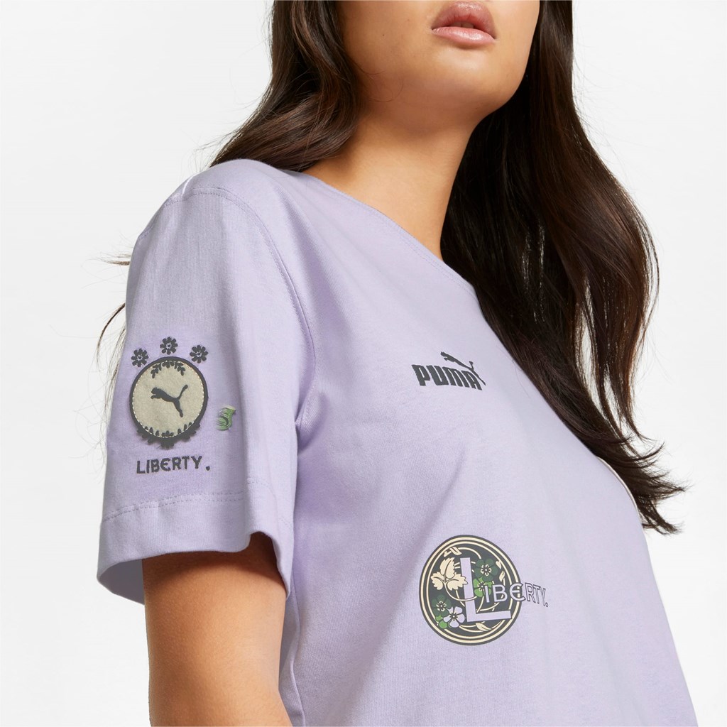 Puma PUMA x LIBERTY Badge Tee Pastel Lilac | EI7564029