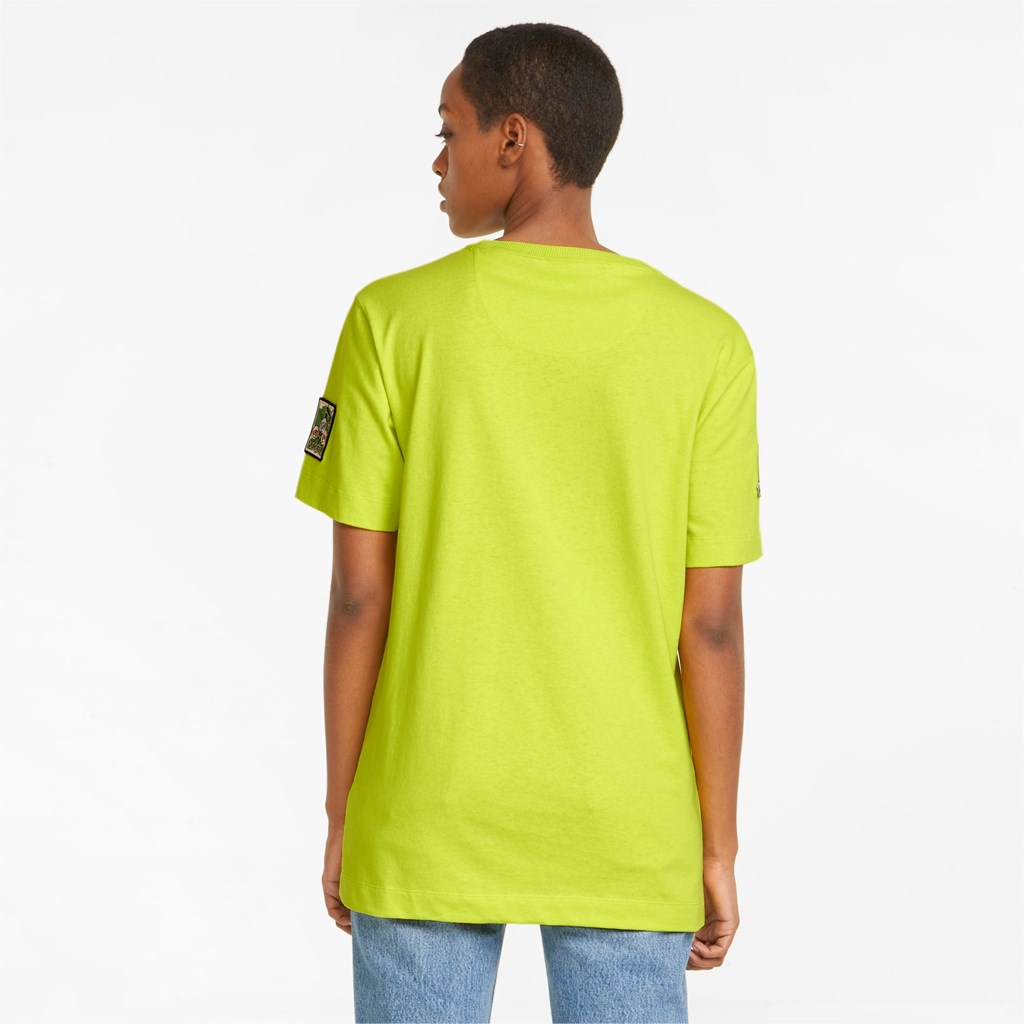 Puma PUMA x LIBERTY Badge Tee Sulphur Spring | EU9720684