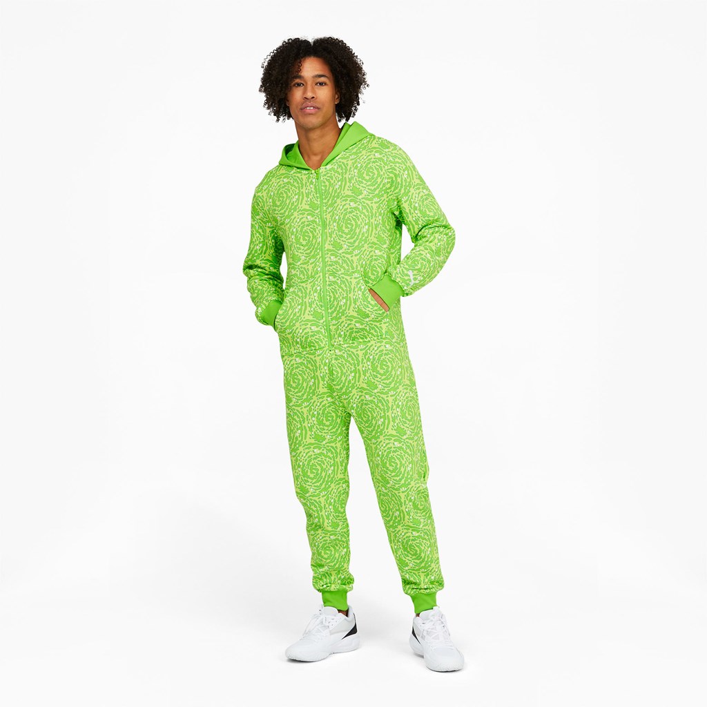 Puma PUMA x RICK AND MORTY Slime Basketball Onesie Yeşil | PQ2314598