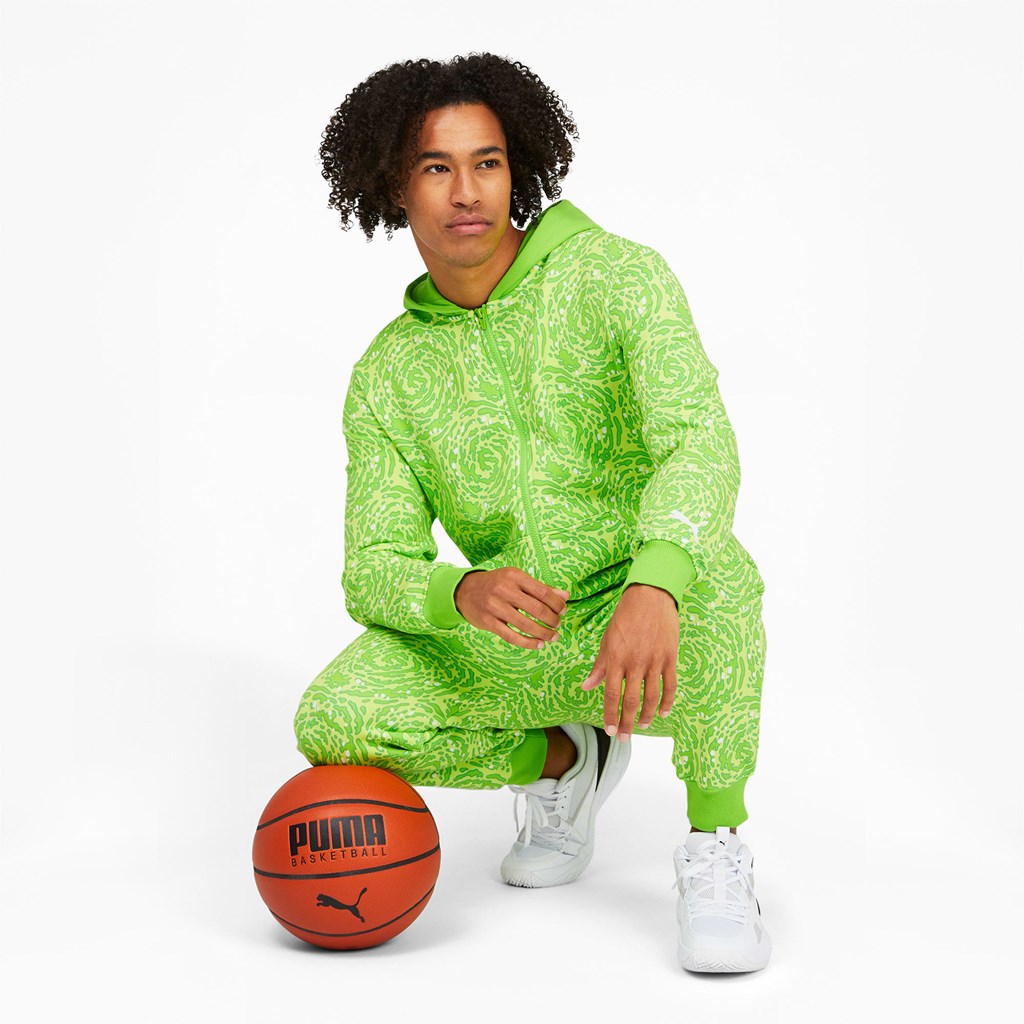 Puma PUMA x RICK AND MORTY Slime Basketball Onesie Yeşil | PQ2314598