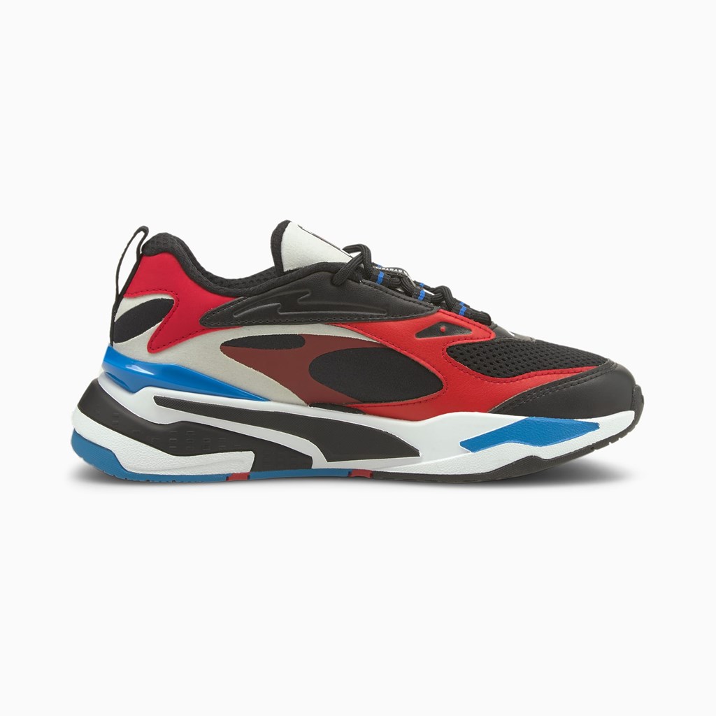 Puma RS-Fast JR Spor Ayakkabı Siyah Kırmızı Mavi | GY5369847