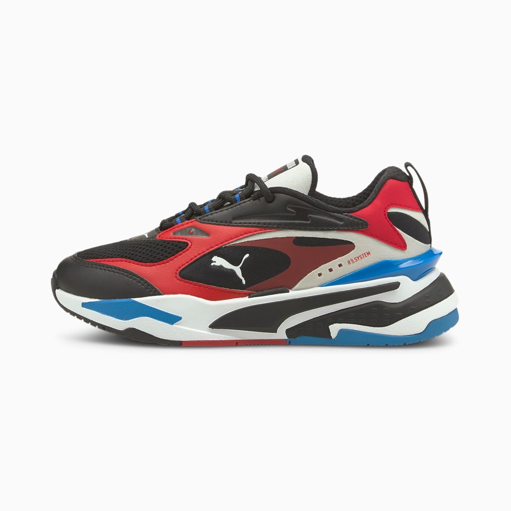 Puma RS-Fast JR Spor Ayakkabı Siyah Kırmızı Mavi | GY5369847