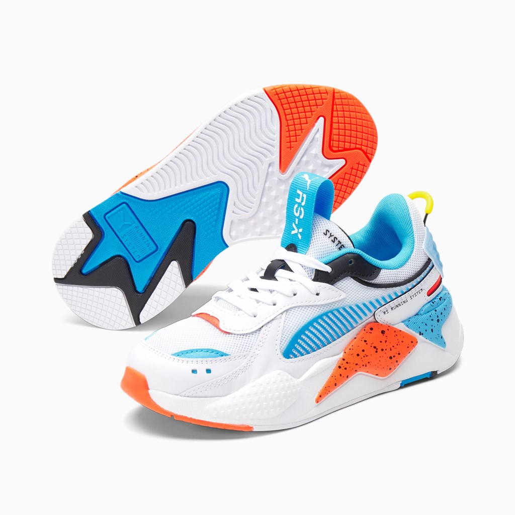 Puma RS-X Airbrush JR Spor Ayakkabı Beyaz Kırmızı Mavi | FB6309125