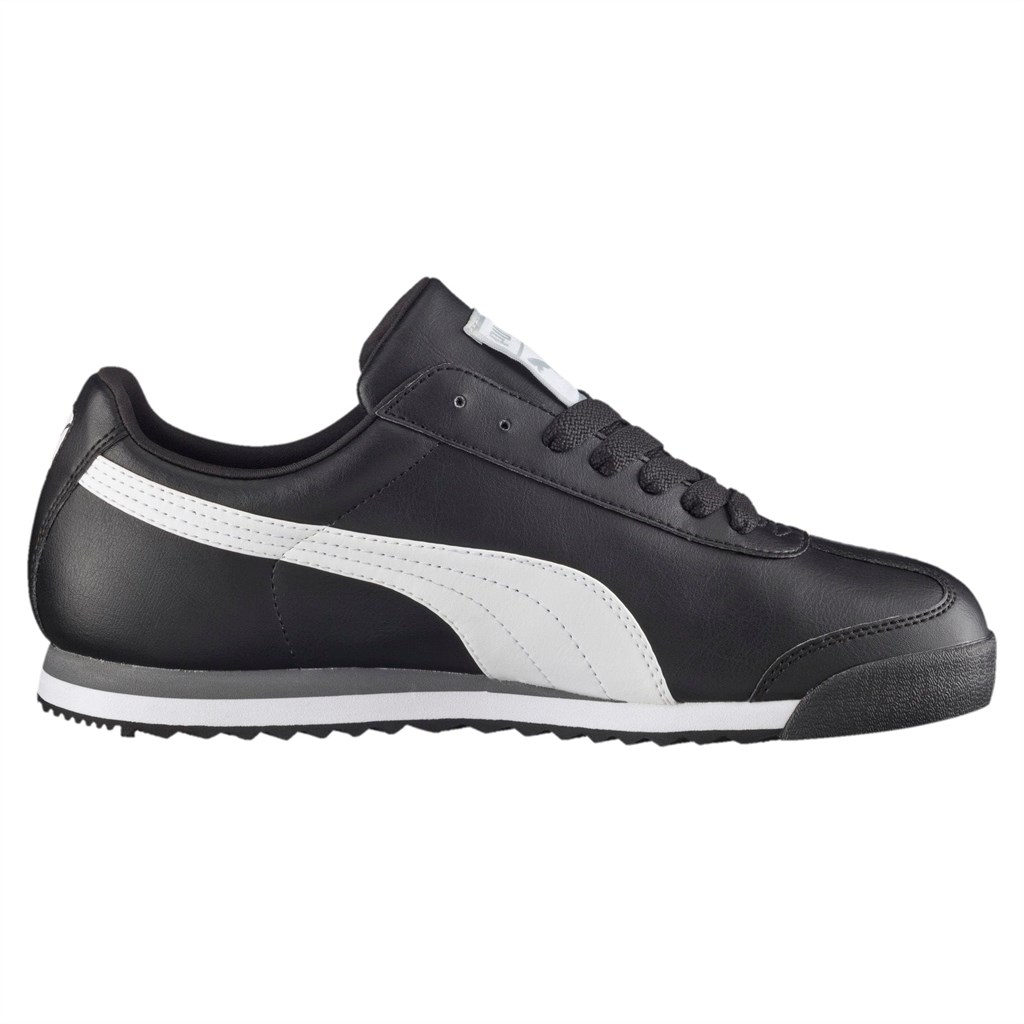 Puma Roma Basic JR Spor Ayakkabı Siyah Beyaz Gümüş | JY8519473