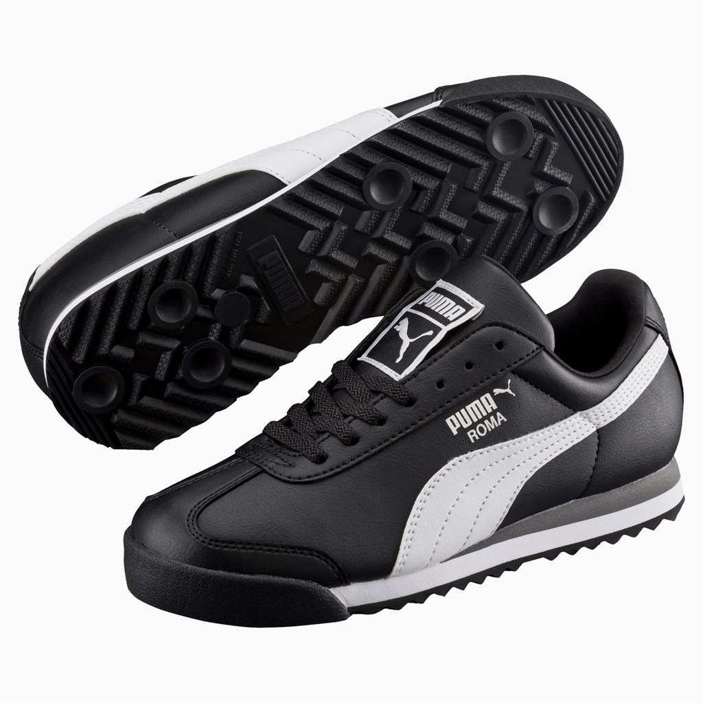 Puma Roma Basic Little Spor Ayakkabı Siyah Beyaz Gümüş | IR2891356