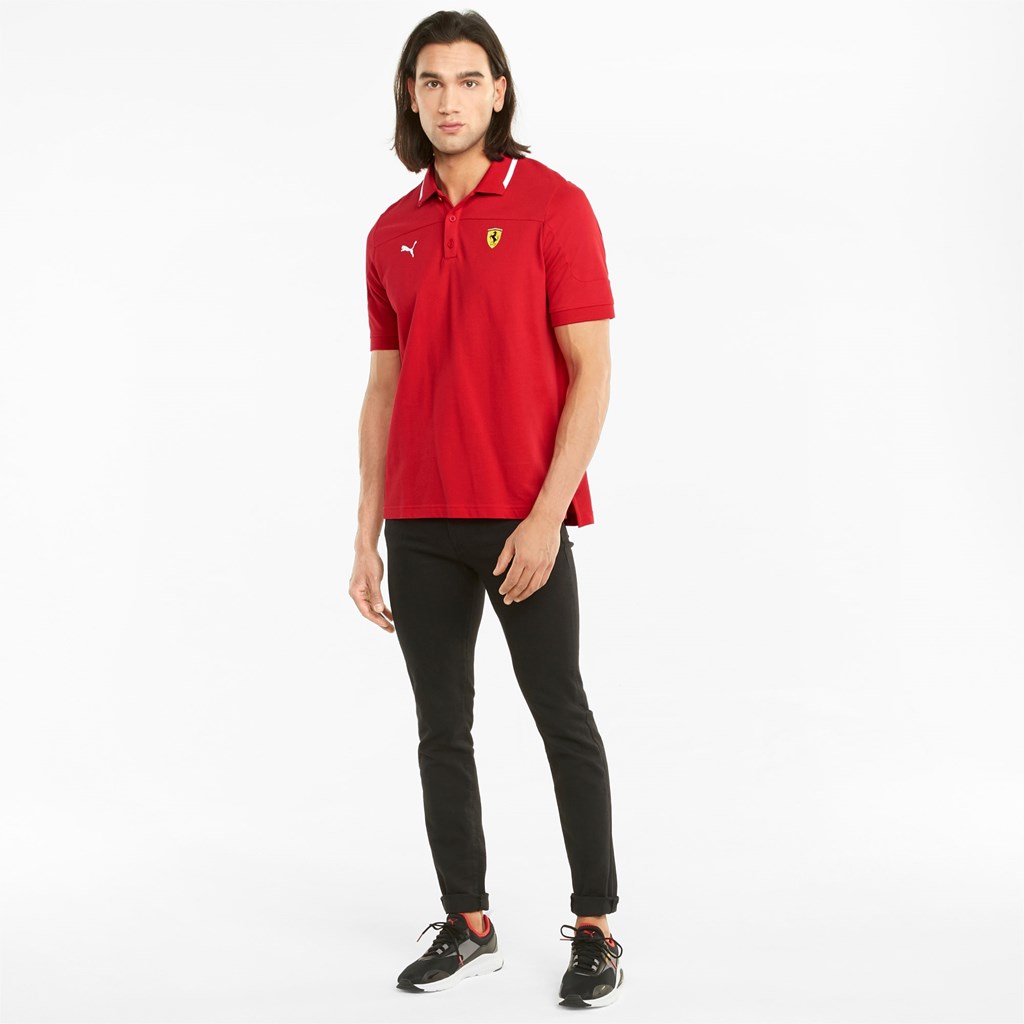 Puma Scuderia Ferrari Race Polo Shirt Rosso Corsa | MD6981572