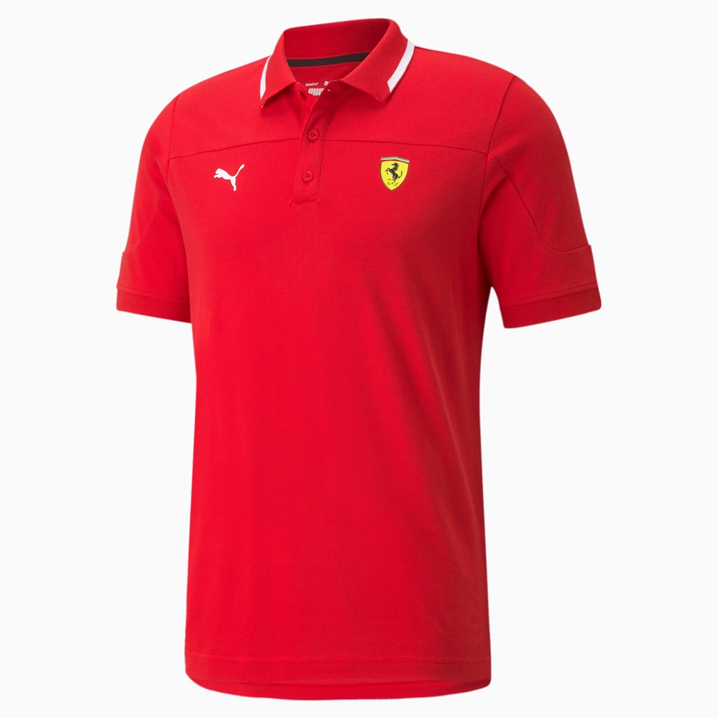 Puma Scuderia Ferrari Race Polo Shirt Rosso Corsa | MD6981572