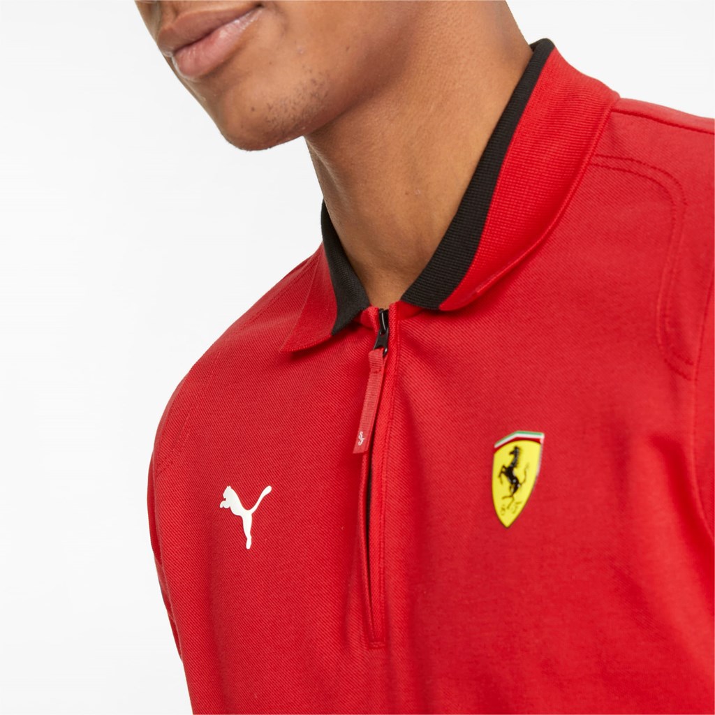 Puma Scuderia Ferrari Race Polo Shirt Rosso Corsa | XM8520143