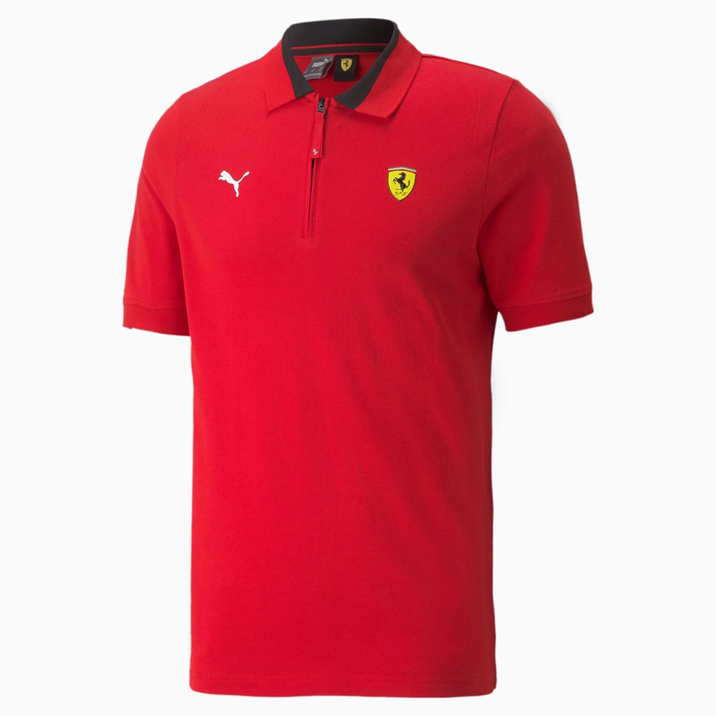 Puma Scuderia Ferrari Race Polo Shirt Rosso Corsa | XM8520143